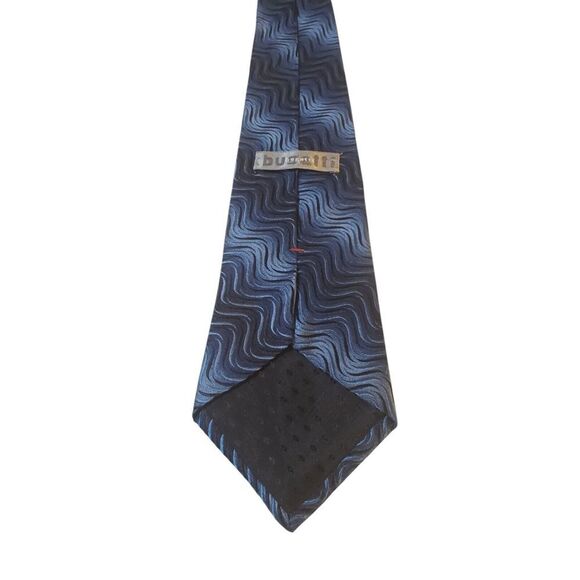 Bugatti Neck Tie Mens Luxury Blue Abstract Silk Business Church Made in USA‎ - Picture 4 of 12
